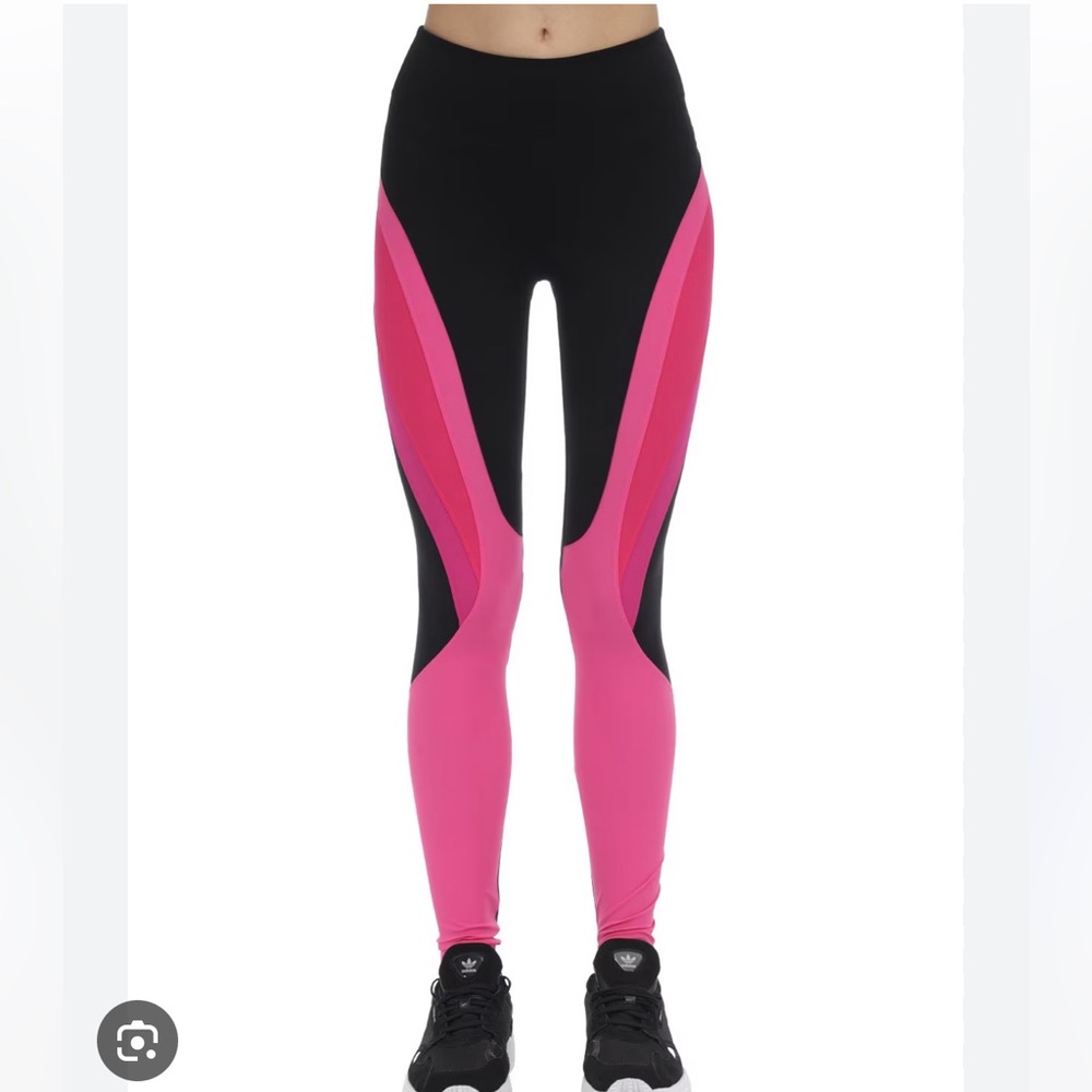 NO KA'OI Aura Power Cutout Leggings In Black,fuchsia Sz 00 #J1